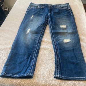 Miss Me Boyfriend Jean Capri Size 30